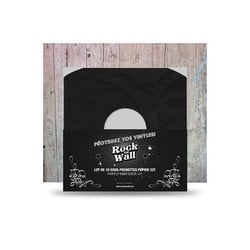 Sous-pochette papier noir 33t x 10