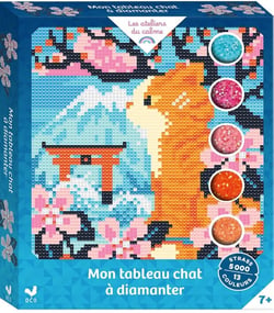 Mon tableau chat à diamanter - coffret avec accessoires