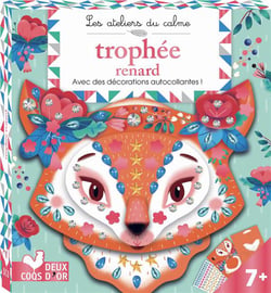 Trophée renard - mini-boîte avec accessoires