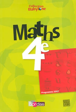 Maths - 4ème - manuel (édition 2007)