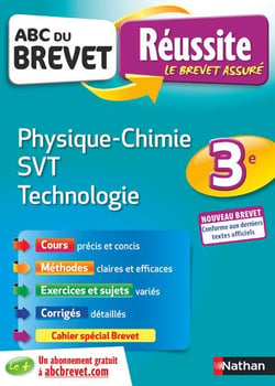 ABC du brevet réussite Tome 36 : physique-chimie - SVT - technologie - 3e (édition 2019)