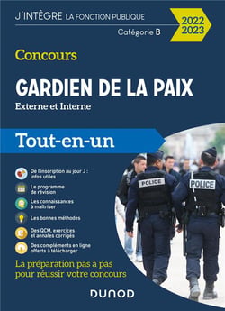 Concours gardien de la paix - externe et interne, catégorie B - tout-en-un (édition 2022/2023)