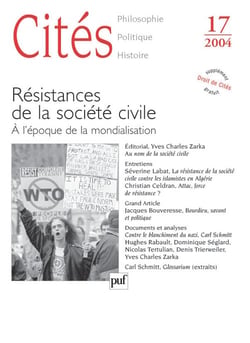 REVUE CITES n.17 : résistance de la société civile - à l'époque de la mondialisation (édition 2004)