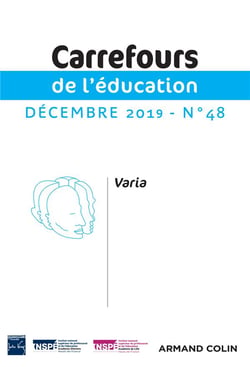 Carrefours de l'éducation n°48 (2/2019) Varia : Varia