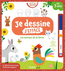 Je dessine, j'efface  les animaux de la ferme
