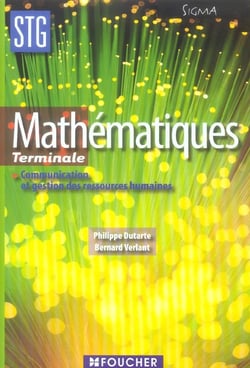 Mathematiques - terminale stg - communication et gestion des ressources humaines