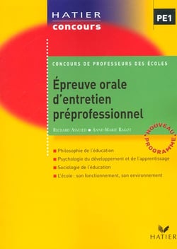 Epreuve orale d'entretien preprofessionnel - concours de professeurs des ecoles