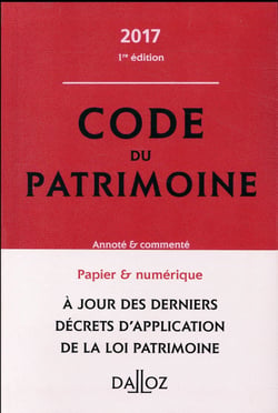 CODE DU PATRIMOINE 2017