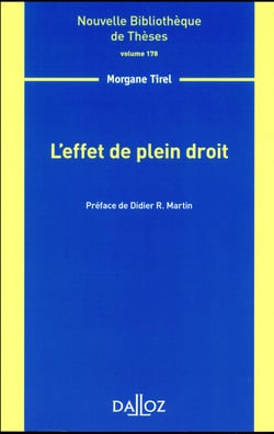 L'effet de plein droit - Volume 178