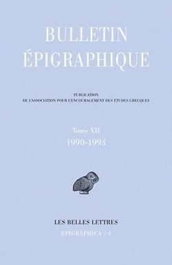 Bulletin épigraphique Tome 12 - 1990-1993