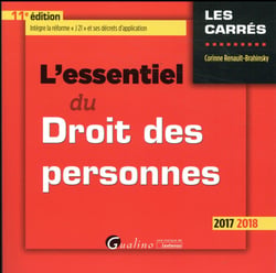 L'essentiel du droit des personnes (édition 2017/2018)