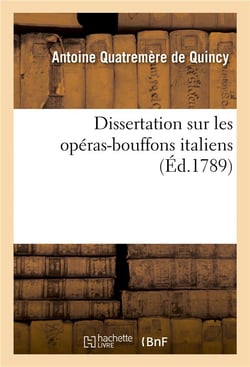 Dissertation sur les opéras-bouffons italiens