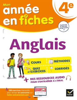 Mon année en fiches : anglais - 4e