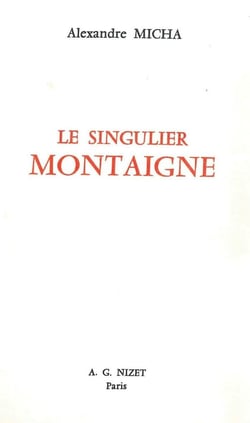 Le Singulier Montaigne