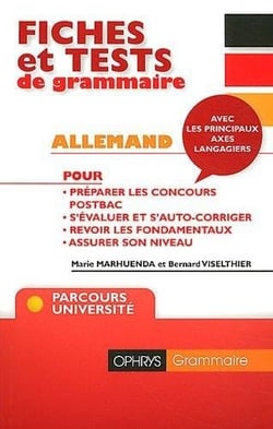 Fiches et tests de grammaire - allemand