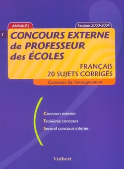 Concours externe de professeur des ecoles - francais - 20 sujets corriges