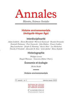 Annales. Histoire, Sciences Sociales, 77e année, n° 1/2022