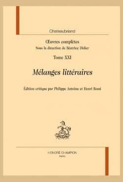 Oeuvres completes Tome 21 : Mélanges littéraires