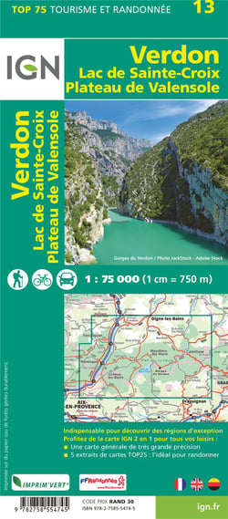 TOP75013 VERDON. LAC DE SAINTE CROIX