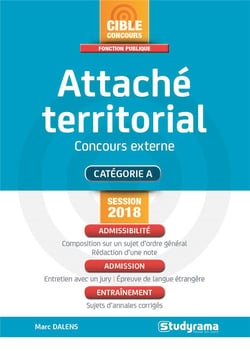 Attaché territorial - concours externe - catégorie A (concours 2018)