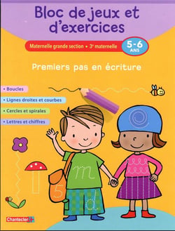 Bloc de jeux et d'exercices - premiers pas en écriture