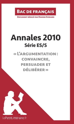 Bac de français 2010 - annales série ES/S - corrigé