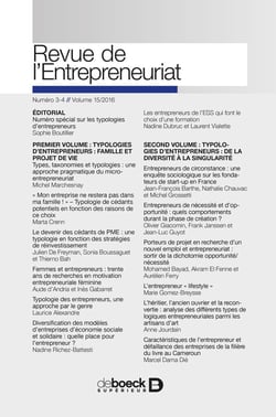 Revue de l'entrepreneuriat 2016/3-4