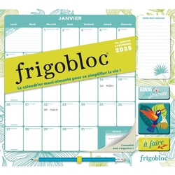 Frigobloc Mensuel 2025 Déco Végétale (de janv. à déc. 2025)