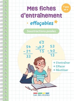 Mes fiches d'entraînement effaçables : Soustractions posées : S'entraîner, effacer, et réutiliser !