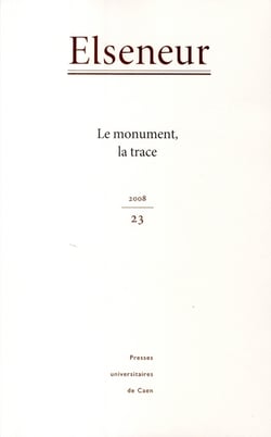 ELSENEUR : elseneur Tome 23 - le monument, la trace