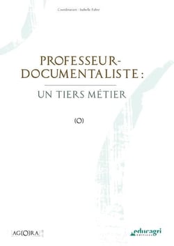 Professeur-documentaliste - un tiers métier