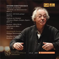Bach : Sinfonias & Cantates / Philippe Herreweghe - Edition Staatskapelle Dresden Vol.51