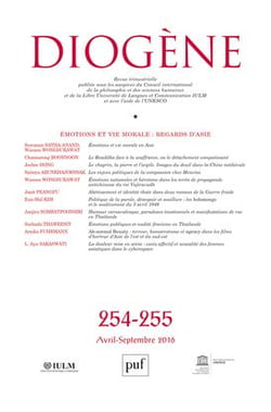 REVUE DIOGENE n.254 : émotions et vie morale : regards d'Asie (édition 2016)