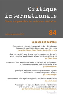 Revue critique internationale n.84 : juille-septembre 2019 - la cause des migrants