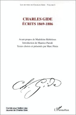 Charles Gide - écrits t.1 - 1869-1886