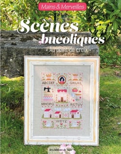 Scènes bucoliques au point de croix