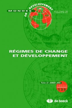 Mondes en développement n.130 : régimes de change et développement