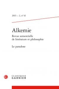 Alkemie n.16 : le paradoxe