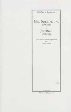 Mes inscripcions (1779-1785) - journal (1785-1789)