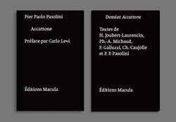Accattone de Pier Paolo Pasolini - scénario et dossier, 2 volumes