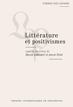 Littérature et positivismes