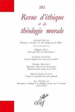 Revue d'éthique et de théologie morale - numéro 282