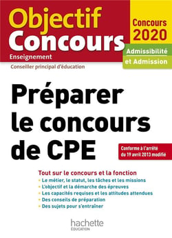 Préparer le concours de cpe (édition 2020)