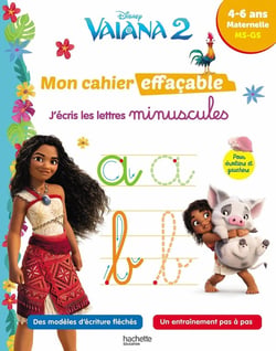 Vaiana 2 - Mon cahier effaçable - J'écris les lettres minuscules