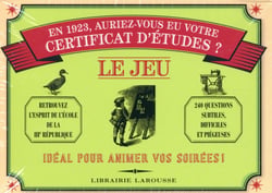 En 1923, auriez-vous eu votre certificat d'études ?