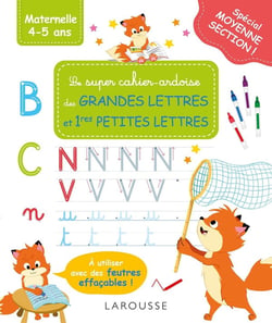 Mon super cahier ardoise Moyenne Section -grandes lettres - premières petites lettres