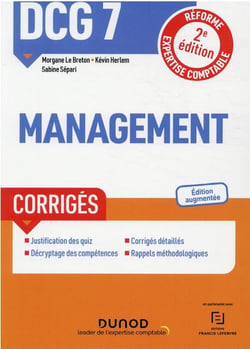DCG 7 : management - corrigés (2e édition)