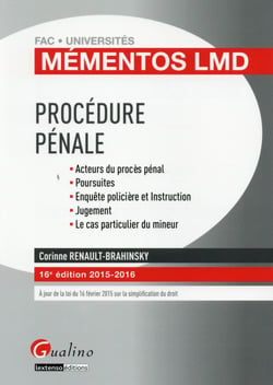 Procédure pénale 2015-2016