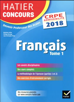 Crpe français tome 1- épreuve écrite d'admissibilité (édition 2018)