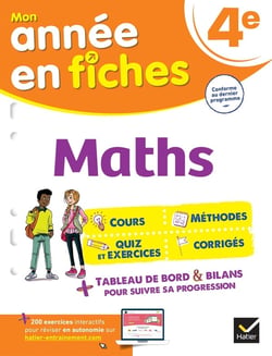 Mon année en fiches : maths - 4e